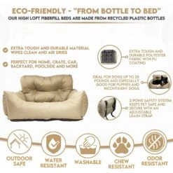 Precious Tails Seat Belt Compatible Travel Bolster Cat & Dog Bed -Pet Dog Supply Store 366535 PT3. AC SS1800 V1644371559