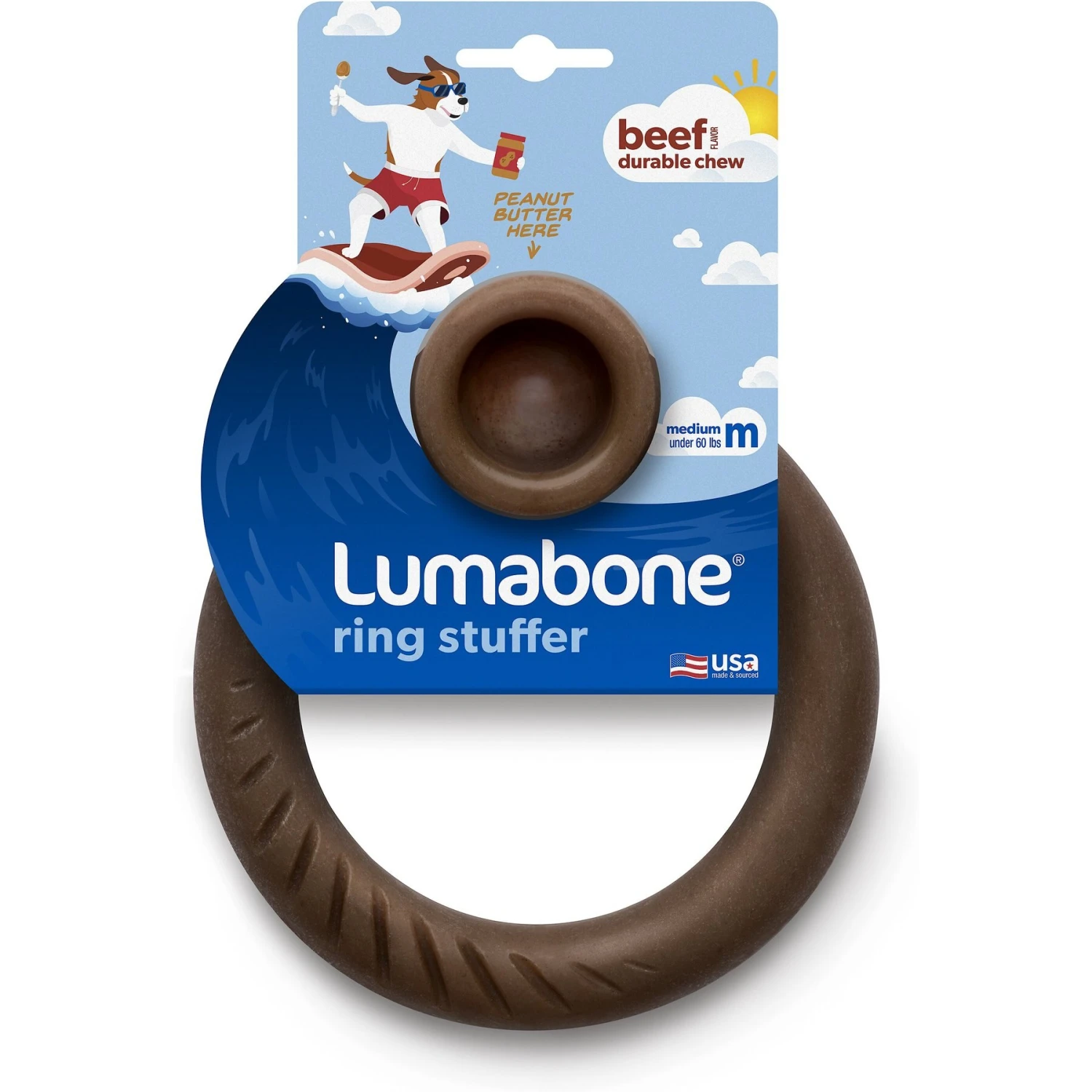 Lumabone Ring-Stuffer Beef Flavor Dog Toy 5 Lumabone Ring-Stuffer Beef Flavor Dog Toy - Image 3