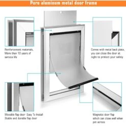 Ownpets Weatherproof Aluminum Dog Door 11 Ownpets Weatherproof Aluminum Dog Door -Pet Dog Supply Store 370243 PT2. AC SS1800 V1646087820
