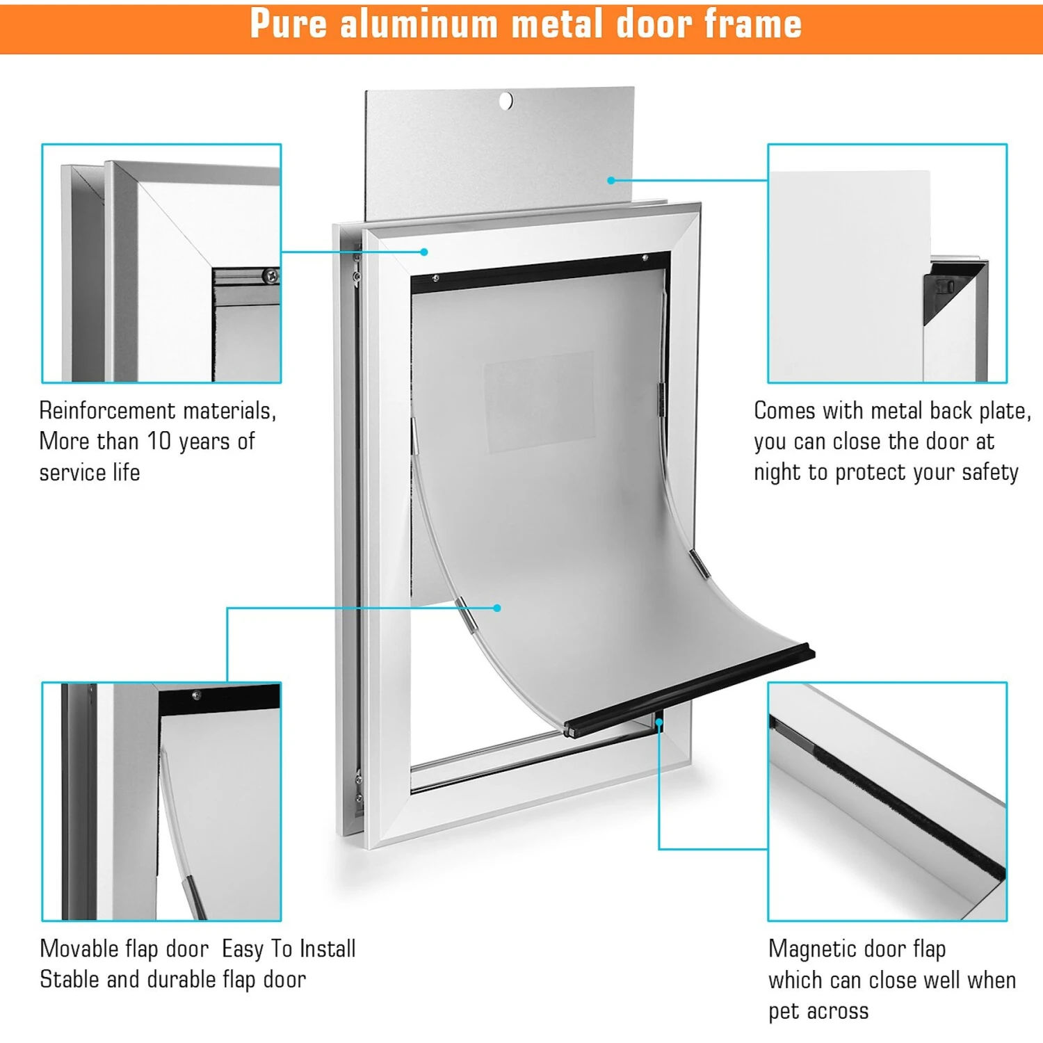 Ownpets Weatherproof Aluminum Dog Door 5 Ownpets Weatherproof Aluminum Dog Door - Image 3