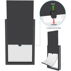 Ownpets Aluminum Magnetic Flap Heavy Duty Dog Door -Pet Dog Supply Store 370245 PT5. AC SS1800 V1646081791