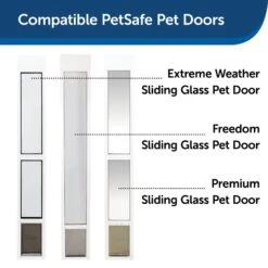 PetSafe Sliding Glass Dog & Cat Door Security Bar, One Size, White -Pet Dog Supply Store 370784 PT4. AC SS1800 V1700155262