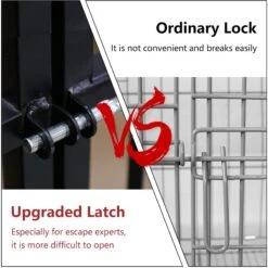 SMONTER Heavy Duty Metal Indoor & Outdoor Medium & Large Breed Dog Crate, Dark Silver -Pet Dog Supply Store 517246 PT4. AC SS1800 V1657658362