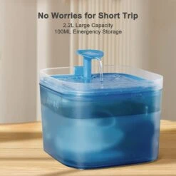 PATPET Triple Filter Ultra Quiet Pump Cat & Dog Water Fountain Dispenser, Blue, 75-oz -Pet Dog Supply Store 521670 PT6. AC SS1800 V1658190634