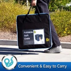 Pet Magasin Foldable Soft Dog Crate, Black & Blue -Pet Dog Supply Store 521702 PT3. AC SS1800 V1652467320