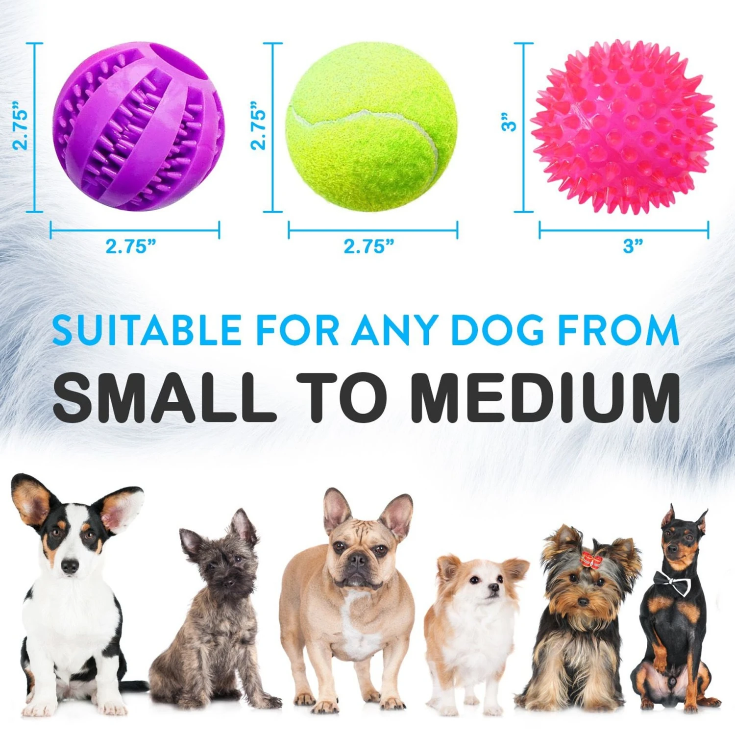 Pacific Pups Rescue Ball Dog Toy Variety Pack, 6 Count 4 Pacific Pups Rescue Ball Dog Toy Variety Pack, 6 Count - Image 2