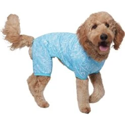 Frisco Blue Ocean Waves Dog & Cat Jersey PJs -Pet Dog Supply Store 556142 PT3. AC SS1800 V1674829131