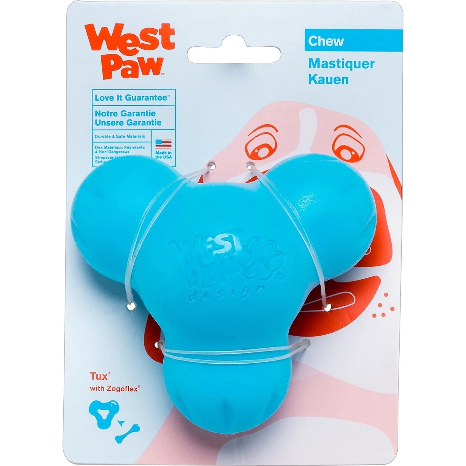 West Paw Zogoflex Large Tux Tough Treat Dispensing Dog Chew Toy 8 West Paw Zogoflex Large Tux Tough Treat Dispensing Dog Chew Toy - Image 6