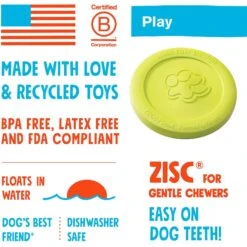 West Paw Zogoflex Zisc Flying Disc Dog Toy -Pet Dog Supply Store 58046 PT3. AC SS1800 V1629325948