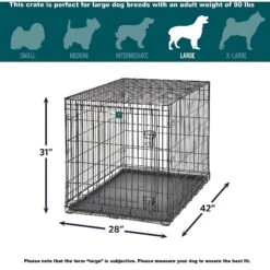 MidWest LifeStages Single Door Collapsible Wire Dog Crate -Pet Dog Supply Store 60411 PT7. AC SS1800 V1647558484