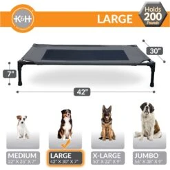 K&H Pet Products Original Pet Cot Elevated Dog Bed -Pet Dog Supply Store 611958 PT3. AC SS1800 V1659484121