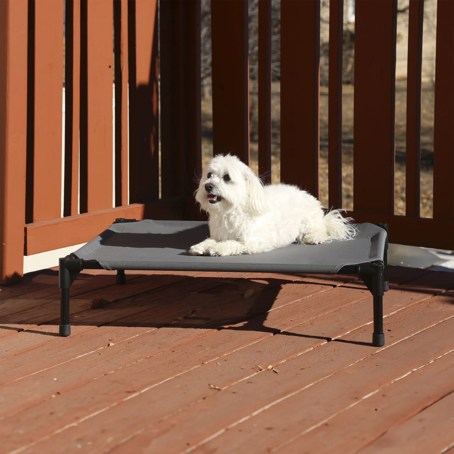 K&H Pet Products All Weather Elevated Dog Cot Bed, Gray 3 K&H Pet Products All Weather Elevated Dog Cot Bed, Gray