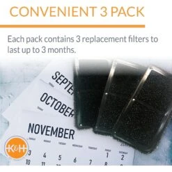 K&H Pet Products CleanFlow 3-Pack Replacement Filter Cartridges -Pet Dog Supply Store 61721 PT3. AC SS1800 V1683558255