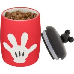 Disney Table Scraps Mickey Mouse Hot Diggity Dog Recipe Upcycled Jerky Dog Treats, 5-oz Bag & Disney Mickey Mouse Ceramic Dog & Cat Treat Jar -Pet Dog Supply Store 623510 PT7. AC SS1800 V1661896396