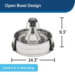 PetSafe Drinkwell 360 Stainless Steel Cat & Dog Water Fountain, 128-oz -Pet Dog Supply Store 63138 PT5. AC SS1800 V1616423515