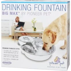Pioneer Pet Big Max Style Stainless Steel Dog & Cat Fountain, 128-oz -Pet Dog Supply Store 64095 PT5. AC SS1800 V1539026820