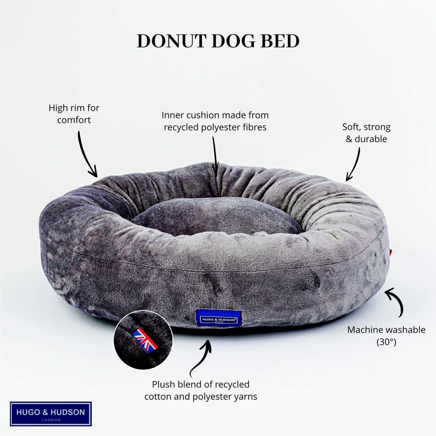 HUGO & HUDSON Donut Dog Bed 11 HUGO & HUDSON Donut Dog Bed - Image 9