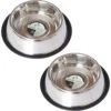 Iconic Pet Stainless Steel Non-Skid Dog & Cat Bowl, 2 Count -Pet Dog Supply Store 652102 MAIN. AC SS1800 V1663880783