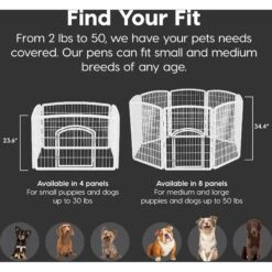 IRIS USA 4-8 Panel Dog Exercise Playpen With Door -Pet Dog Supply Store 65439 PT8. AC SS1800 V1494601896
