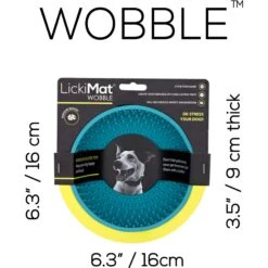 LickiMat Wobble Slow Feeder Dog Bowl, Turquoise -Pet Dog Supply Store 654566 PT5. AC SS1800 V1668542673