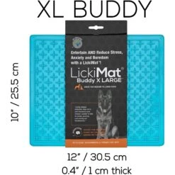 LickiMat Buddy Slow Feeder Dog Lick Mat, Turquoise, X-Large 11 LickiMat Buddy Slow Feeder Dog Lick Mat, Turquoise, X-Large -Pet Dog Supply Store 654638 PT3. AC SS1800 V1668542562