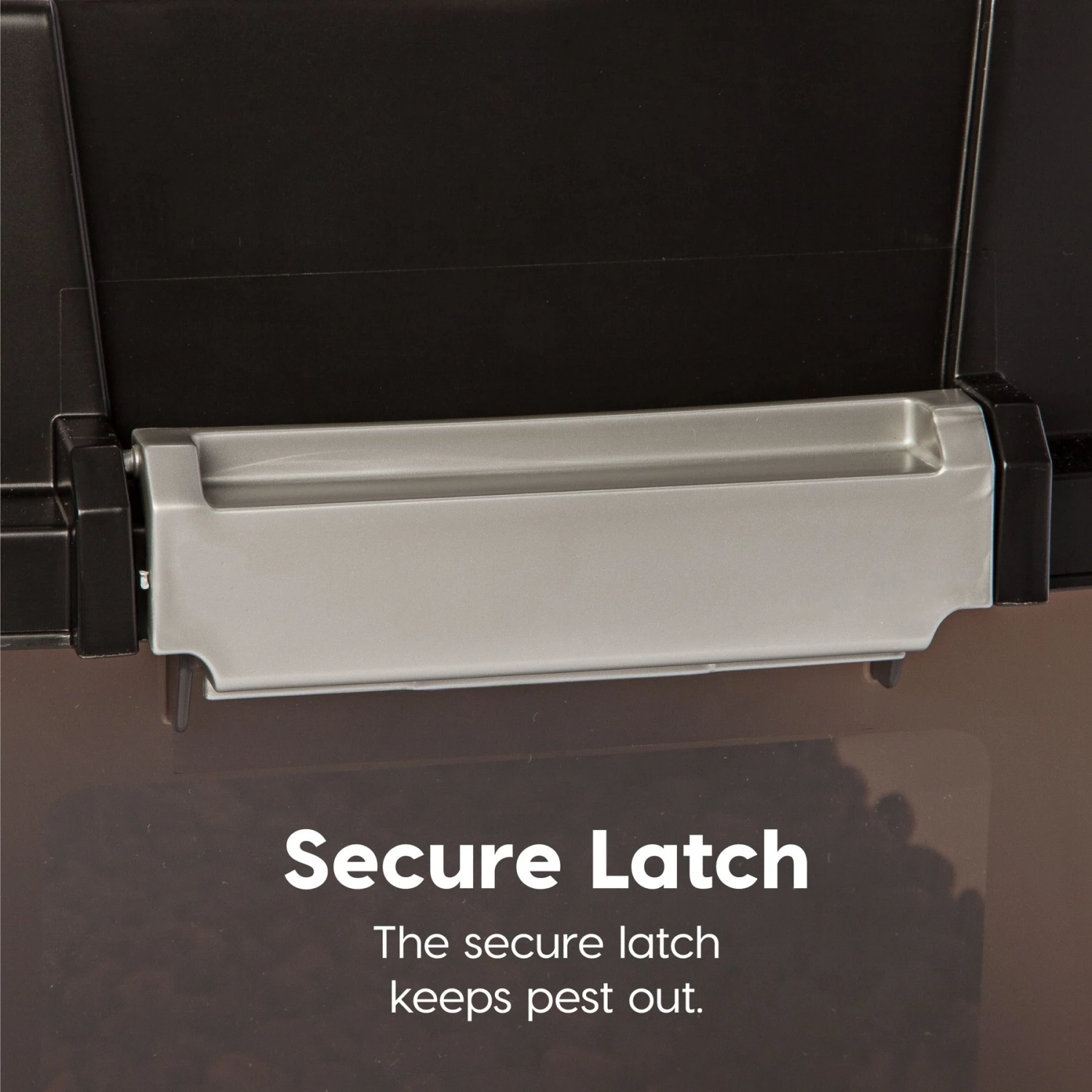 IRIS USA WeatherPro Airtight Elevated Pet Feeder With Food Storage Container & Bowls In Lid, Smoke/Black, 8-cup 7 IRIS USA WeatherPro Airtight Elevated Pet Feeder With Food Storage Container & Bowls In Lid, Smoke/Black, 8-cup - Image 5