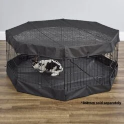 MidWest Exercise Pen Top Fabric Mesh Sunscreen Accessory, Octagonal Configuration, Black -Pet Dog Supply Store 655470 PT3. AC SS1800 V1667598828
