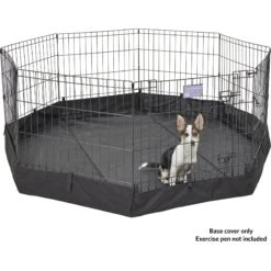 MidWest Canvas Dog Exercise Pen Base Cover Accessory, Octagonal Configuration, Black -Pet Dog Supply Store 655486 PT6. AC SS1800 V1700156094