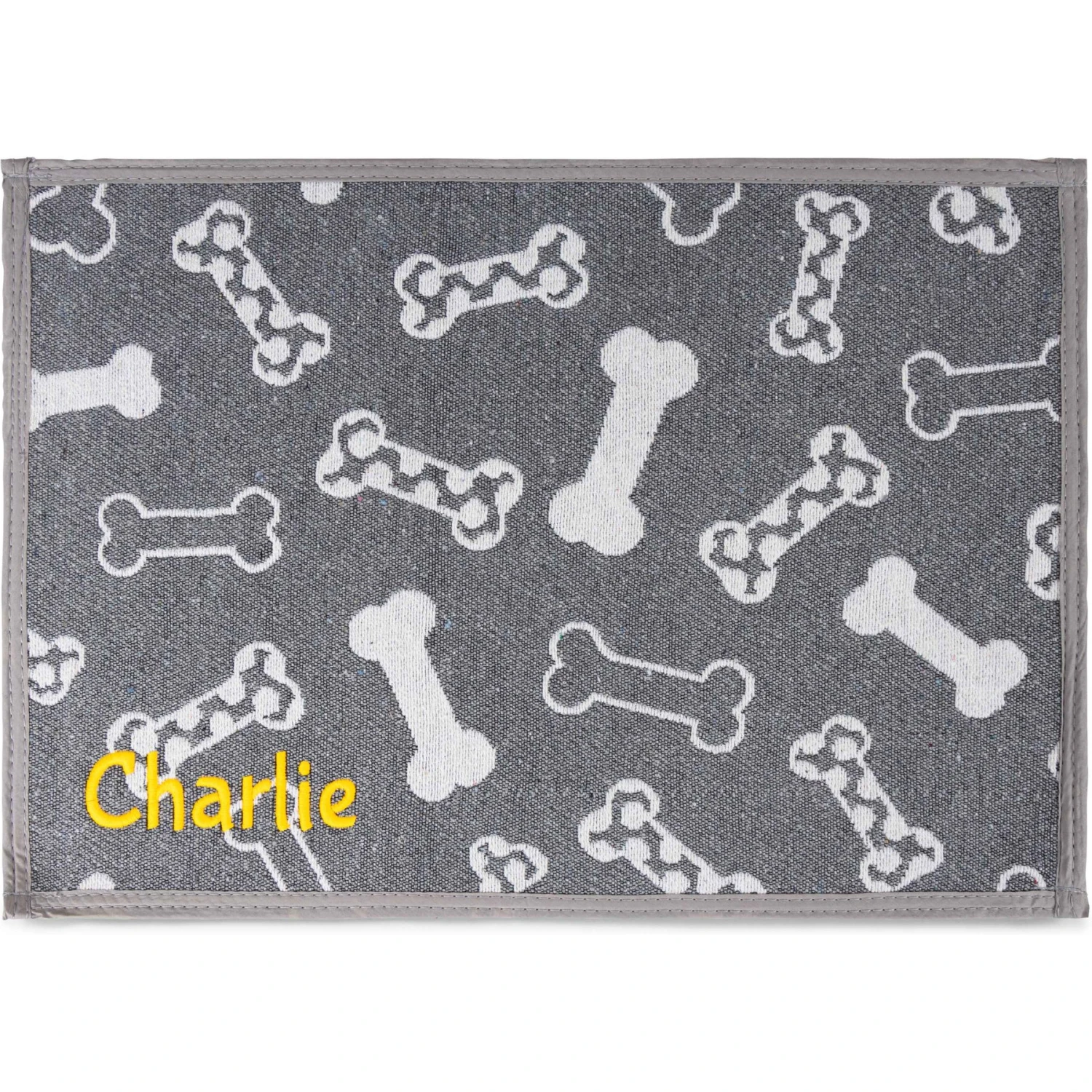 GoTags Bone Personalized Dog & Cat Feeding Mat 3 GoTags Bone Personalized Dog & Cat Feeding Mat