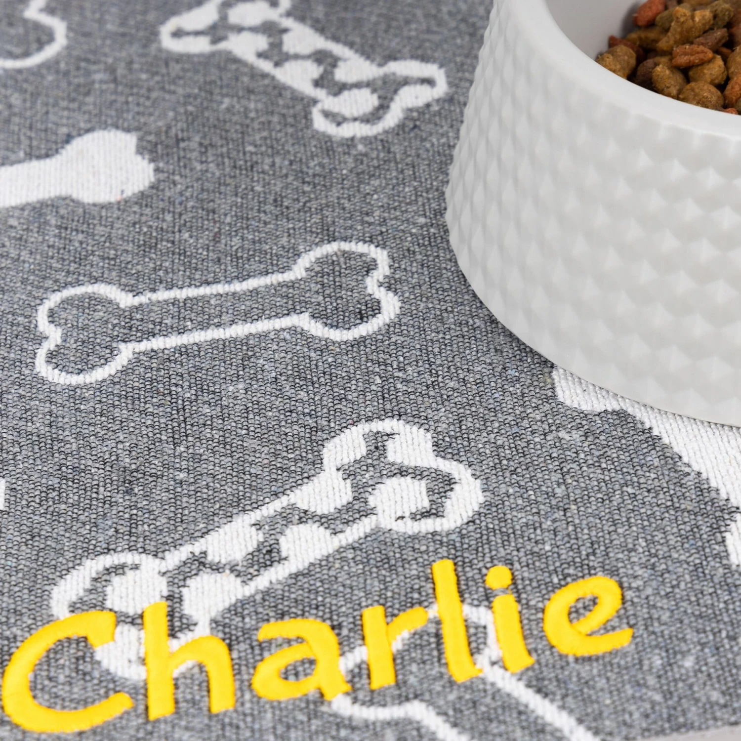 GoTags Bone Personalized Dog & Cat Feeding Mat 4 GoTags Bone Personalized Dog & Cat Feeding Mat - Image 2