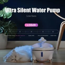 Petdiary Spaceship Ultra-Quiet Dog & Cat Water Fountain, 54.1-oz 14 Petdiary Spaceship Ultra-Quiet Dog & Cat Water Fountain, 54.1-oz -Pet Dog Supply Store 658534 PT3. AC SS1800 V1664534011