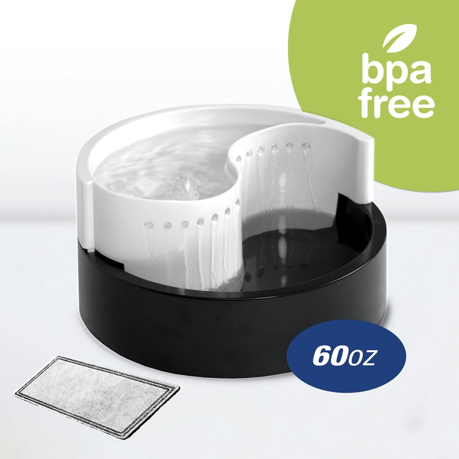 Pioneer Pet Plastic Dog & Cat Fountain Fung Shui Design, 60-oz 6 Pioneer Pet Plastic Dog & Cat Fountain Fung Shui Design, 60-oz - Image 4