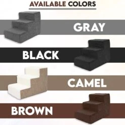 Precious Tails High Density Foam Sherpa Top 3 Steps Dog & Cat Stair 15 Precious Tails High Density Foam Sherpa Top 3 Steps Dog & Cat Stair -Pet Dog Supply Store 675062 PT6. AC SS1800 V1665780141