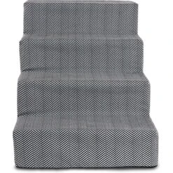 Precious Tails Herringbone High Density Foam 4 Steps Pet Dog & Cat Stair -Pet Dog Supply Store 675118 PT2. AC SS1800 V1666212603
