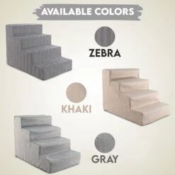 Precious Tails Herringbone High Density Foam 4 Steps Pet Dog & Cat Stair -Pet Dog Supply Store 675118 PT7. AC SS1800 V1666296410