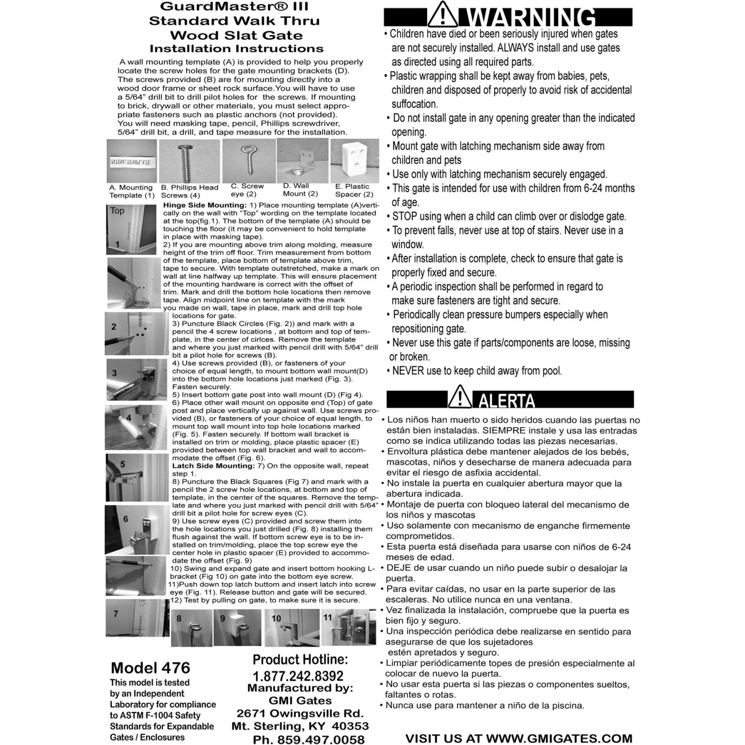 GuardMasterIII Wood Slat Standard Walk-Thru, Natural 6 GuardMasterIII Wood Slat Standard Walk-Thru, Natural - Image 4