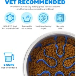 Outward Hound Stainless Steel Fun Slow Feeder Dog Bowl 14 Outward Hound Stainless Steel Fun Slow Feeder Dog Bowl -Pet Dog Supply Store 684942 PT4. AC SS1800 V1694286651