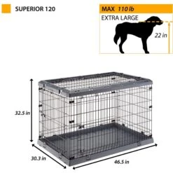 Ferplast Superior Hybrid ECO Dog Crate & Playpen, Gray -Pet Dog Supply Store 688502 PT5. AC SS1800 V1667598678