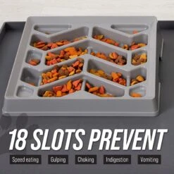 Leashboss Flat Face Slow Feeder Dog Bowl, Small/Medium -Pet Dog Supply Store 695078 PT2. AC SS1800 V1701379397