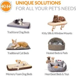 K&H Pet Products Self-Warming Two Tone Lounge Sleeper Bolster Cat & Dog Bed -Pet Dog Supply Store 69562 PT7. AC SS1800 V1607156824
