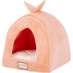 Armarkat Cave Shape Covered Cat & Dog Bed, Orange/Ivory -Pet Dog Supply Store 70089 PT2. AC SS1800 V1566245603