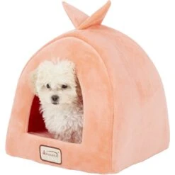 Armarkat Cave Shape Covered Cat & Dog Bed, Orange/Ivory -Pet Dog Supply Store 70089 PT4. AC SS1800 V1566245625