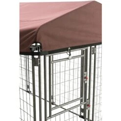TRIXIE Deluxe Outdoor Dog Kennel With Cover, XX-Large, Black/Burgundy -Pet Dog Supply Store 701438 PT4. AC SS1800 V1668551000
