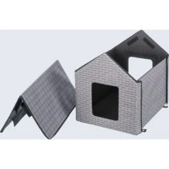 TRIXIE Insulated Outdoor Cat & Dog House, Gray -Pet Dog Supply Store 701646 PT8. AC SS1800 V1668544966