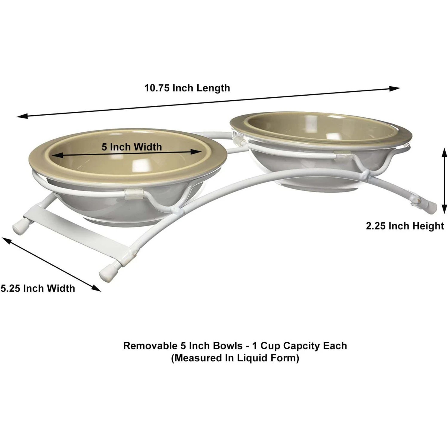 PetRageous Designs Toftee's Paws Double Diner Elevated Pet Bowls 7 PetRageous Designs Toftee's Paws Double Diner Elevated Pet Bowls - Image 5