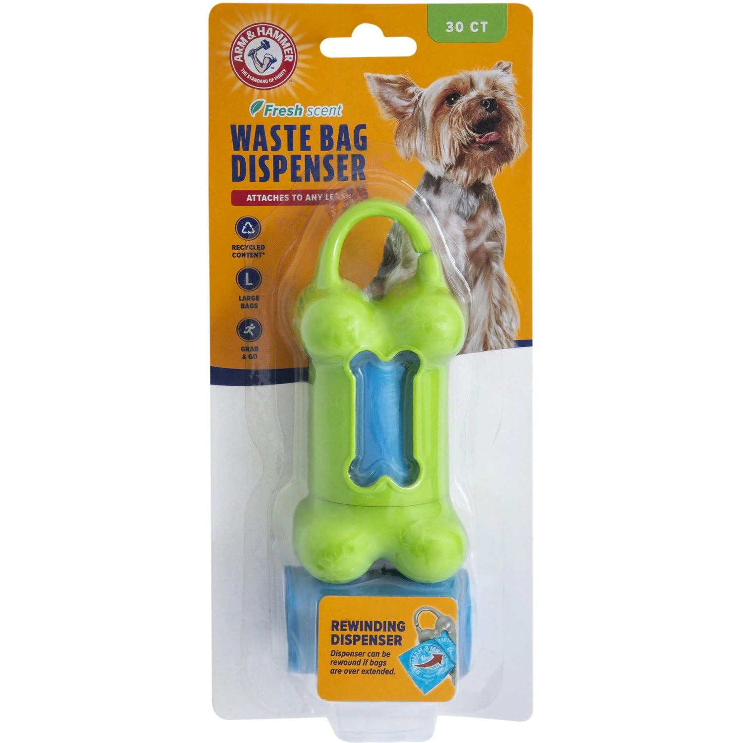Arm & Hammer Bone Dispenser & Disposable Waste Bags, Color Varies 3 Arm & Hammer Bone Dispenser & Disposable Waste Bags, Color Varies