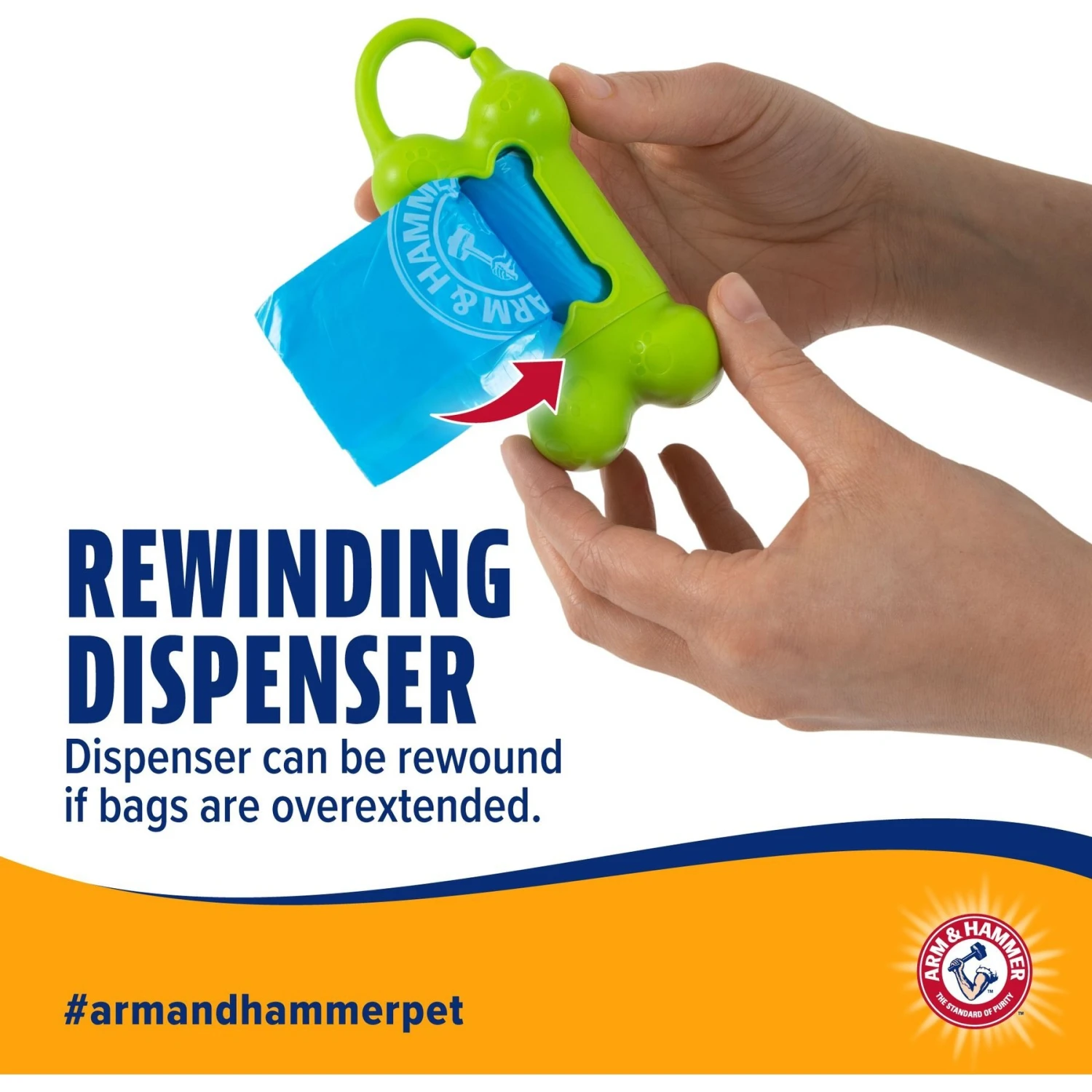 Arm & Hammer Bone Dispenser & Disposable Waste Bags, Color Varies 4 Arm & Hammer Bone Dispenser & Disposable Waste Bags, Color Varies - Image 2