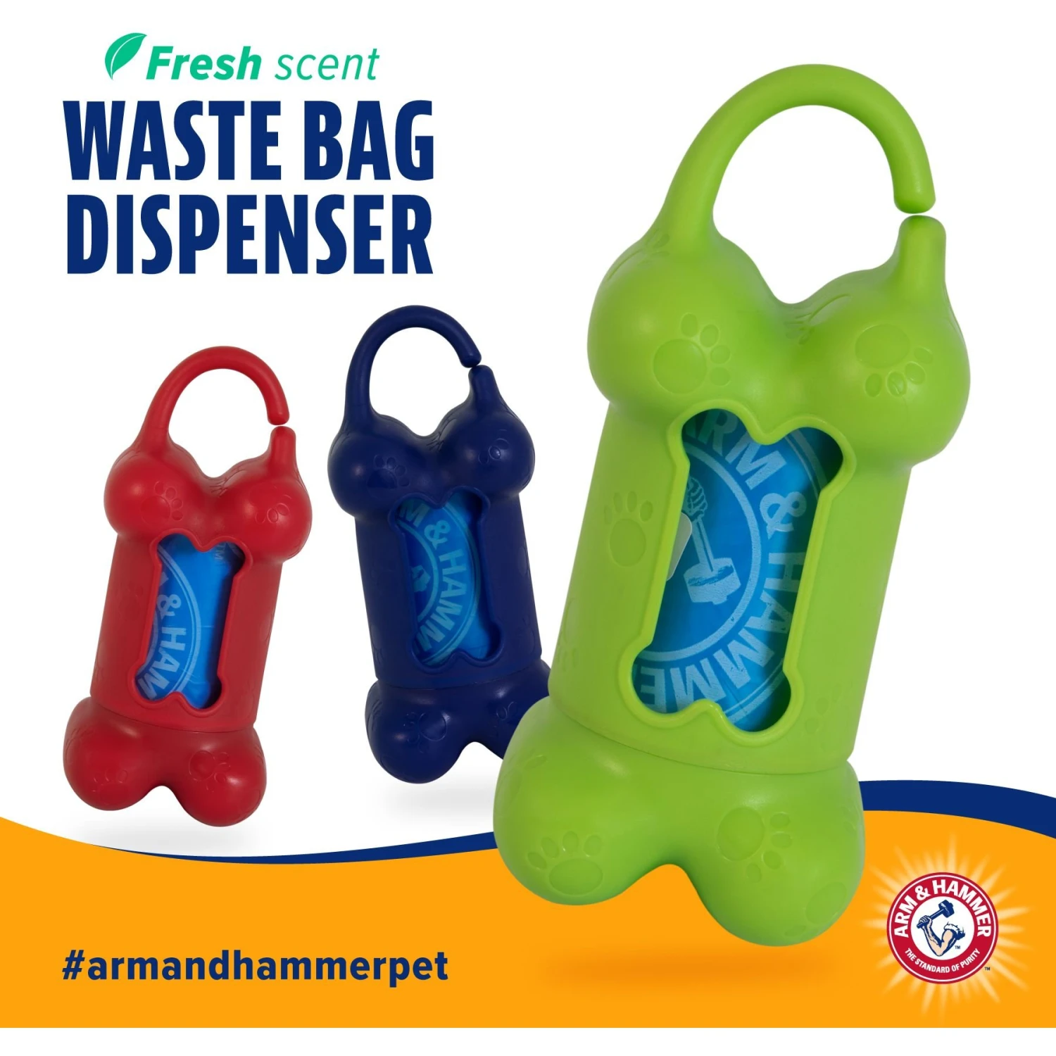 Arm & Hammer Bone Dispenser & Disposable Waste Bags, Color Varies 5 Arm & Hammer Bone Dispenser & Disposable Waste Bags, Color Varies - Image 3