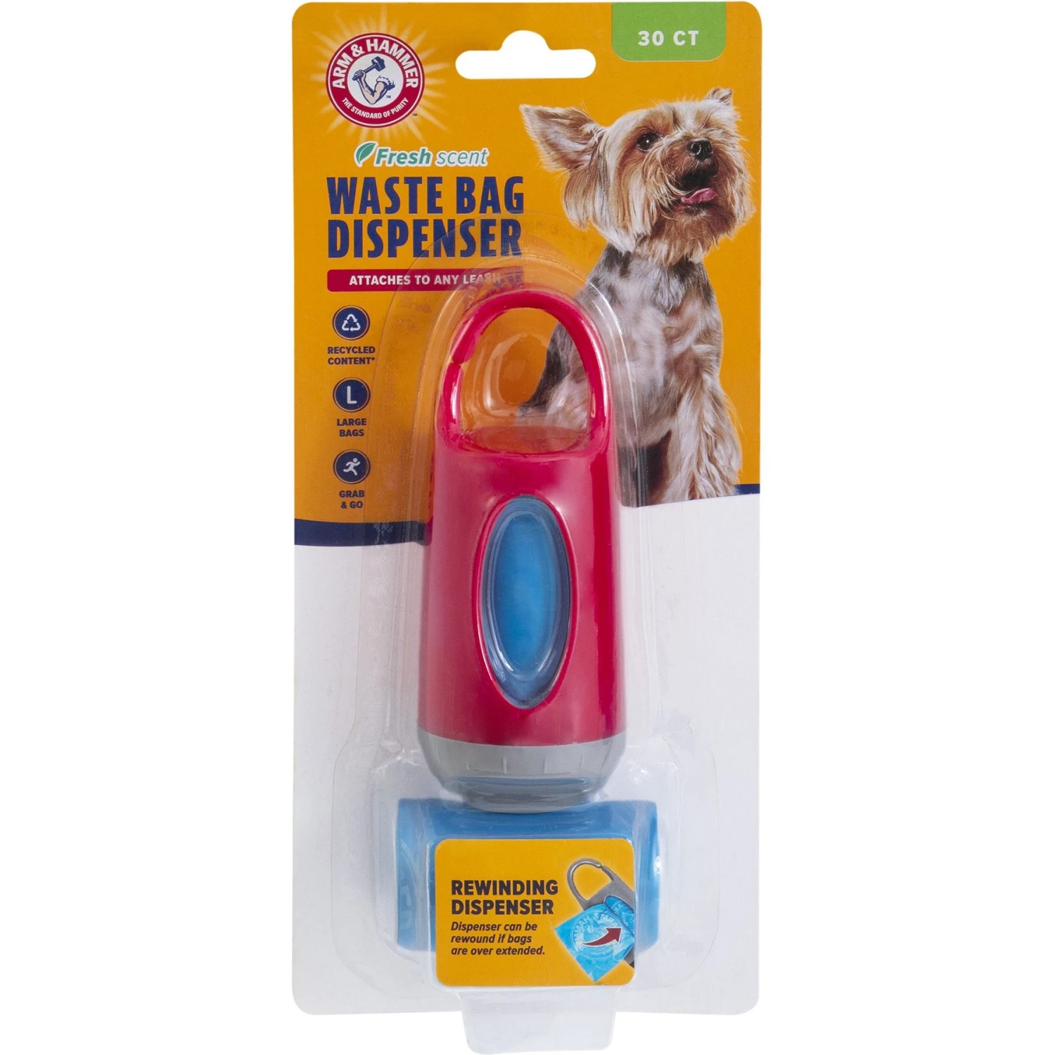 Arm & Hammer Dispenser & Disposable Waste Bags, Color Varies 3 Arm & Hammer Dispenser & Disposable Waste Bags, Color Varies