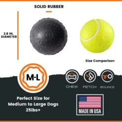 Monster K9 Dog Toys Ultra Durable Dog Ball, Black -Pet Dog Supply Store 711358 PT2. AC SS1800 V1668809678